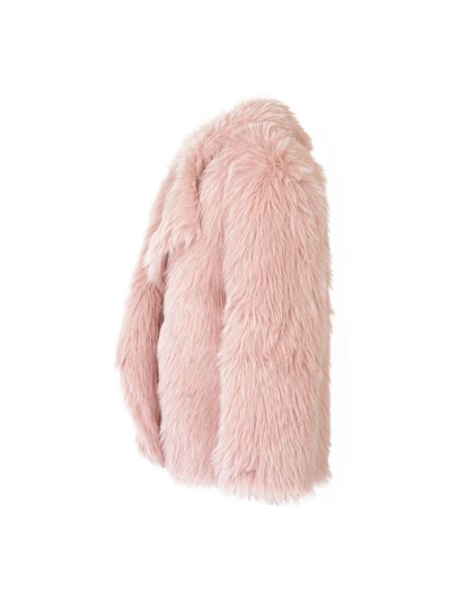 ecopelliccia over size rosa LE VOLIERE | WW23C488PPINK